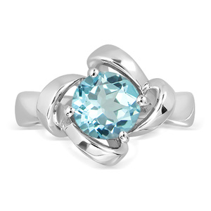 Cipri S Blue Topaz - prsten ze stříbra s modrým topazem