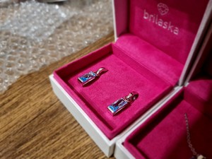 Adel S Blue Topaz stříbrné náušnice s modrým topazem