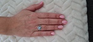 Tesa S Blue Topaz prsten ze stříbra s modrým topazem