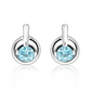 Elka S Blue Topaz stříbrné náušnice s modrým topazem