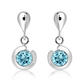 Vajana S Blue Topaz stříbrné náušnice s modrým topazem
