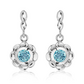 Lidka S Blue Topaz stříbrné náušnice s modrým topazem