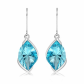 Marcin S Blue Topaz - stříbrné náušnice s modrým topazem