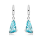 Myra S Blue Topaz stříbrné náušnice s modrým topazem
