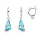 Myra S Blue Topaz stříbrné náušnice s modrým topazem