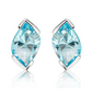 Elim S Blue Topaz stříbrné náušnice s modrým topazem