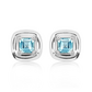 Efka S Blue Topaz stříbrné náušnice s modrým topazem