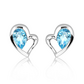 Fatma S Blue Topaz stříbrné náušnice s modrým topazem
