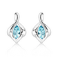 Amina S Blue Topaz stříbrné náušnice s modrým topazem