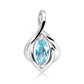 Amáta S Blue Topaz stříbrný přívěsek s modrým topazem