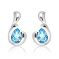 Bibiana S Blue Topaz stříbrné náušnice s modrým topazem