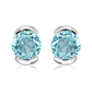 Hela S Blue Topaz stříbrné náušnice s modrým topazem