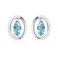 Ivica S Blue Topaz stříbrné náušnice s modrým topazem
