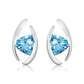 Bojana S Blue Topaz stříbrné náušnice s modrým topazem
