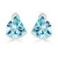 Nazar S Blue Topaz stříbrné náušnice s modrým topazem