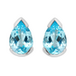 Neda S Blue Topaz stříbrné náušnice s modrým topazem