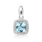 Raja S Blue Topaz stříbrný přívěsek s modrým topazem