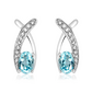 Ranko S Blue Topaz stříbrné náušnice s modrým topazem