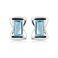 Ada S Blue Topaz stříbrné náušnice s modrým topazem