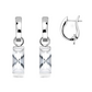 Adel S White Topaz stříbrné náušnice s bílým topazem