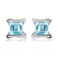 Akira S Blue Topaz stříbrné náušnice s modrým topazem