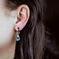 Myra S Blue Topaz stříbrné náušnice s modrým topazem