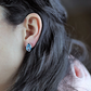 Elim S Blue Topaz stříbrné náušnice s modrým topazem