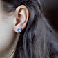 Rafal S Blue Topaz stříbrné náušnice s modrým topazem