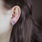 Neda S Blue Topaz stříbrné náušnice s modrým topazem