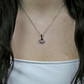 Efin S White Topaz stříbrný přívěsek s bílým topazem
