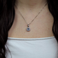 Raja S Blue Topaz stříbrný přívěsek s modrým topazem