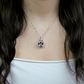 Ron S Blue and White Topaz stříbrný přívěsek s modrým a bílým topazem