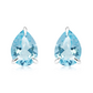Petruska S Blue Topaz stříbrné náušnice s modrým topazem