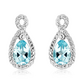 Ava S Blue Topaz stříbrné náušnice s modrým topazem