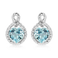 Kiara S Blue Topaz stříbrné náušnice s modrým topazem