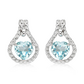 Luca S Blue Topaz stříbrné náušnice s modrým topazem