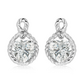 Kiara S White Topaz stříbrné náušnice s bílým topazem