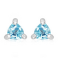 Galie S Blue Topaz stříbrné náušnice s modrým topazem