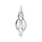 Erosa S White Topaz stříbrný přívěsek s bílým topazem