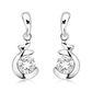 Irska S White Topaz stříbrné náušnice s bílým topazem