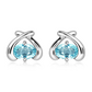 Letavia S Blue Topaz stříbrné náušnice s modrým topazem