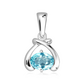 Ligara S Blue Topaz stříbrný přívěsek s modrým topazem