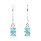 Materna S Blue Topaz stříbrné náušnice s modrým topazem