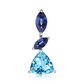 Menavia S Blue Topaz stříbrný přívěsek s modrým topazem a Iolitem