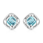 Tyrna S Blue Topaz stříbrné náušnice s modrým topazem