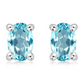 Alala S Blue Topaz stříbrné náušnice s modrým topazem