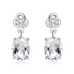 Saturnina S White Topaz stříbrné náušnice s bílým topazem