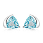 Lovise S Blue Topaz stříbrné náušnice s modrým topazem