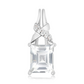 Zarina S White Topaz stříbrný přívěsek s bílým topazem