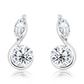 Amila S White Topaz stříbrné náušnice s bílým topazem